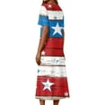 thumbnail image 2 of Womens Dress Shirt, American Flag T Long Dresses Casual 4Th Of July Patriotic Short Sleeve Round Neck Pocket Dress Maternity Wedding Guest Winter Maxi Dress Maxi Dresses (S, Royal Blue) ZMTing, 2 of 4