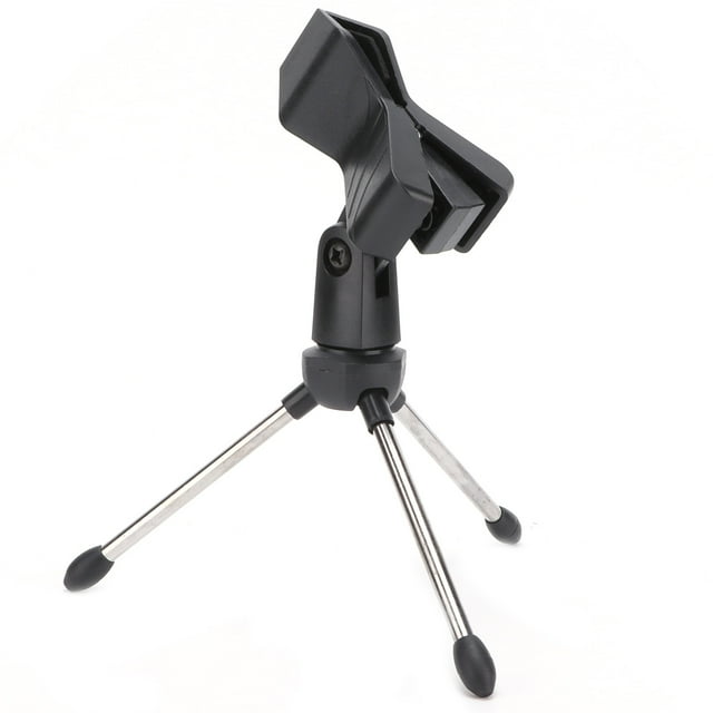 Soporte para micrófono de escritorio, plegable, portátil, con ángulo ajustable.