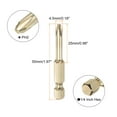 thumbnail image 2 of Uxcell PH2 Phillips Head Screwdriver Drill Bit 2" Length 0.18" Dia 1/4 Inch Hex Shank S2 Steel Magnetic Cross Head, 2 of 5