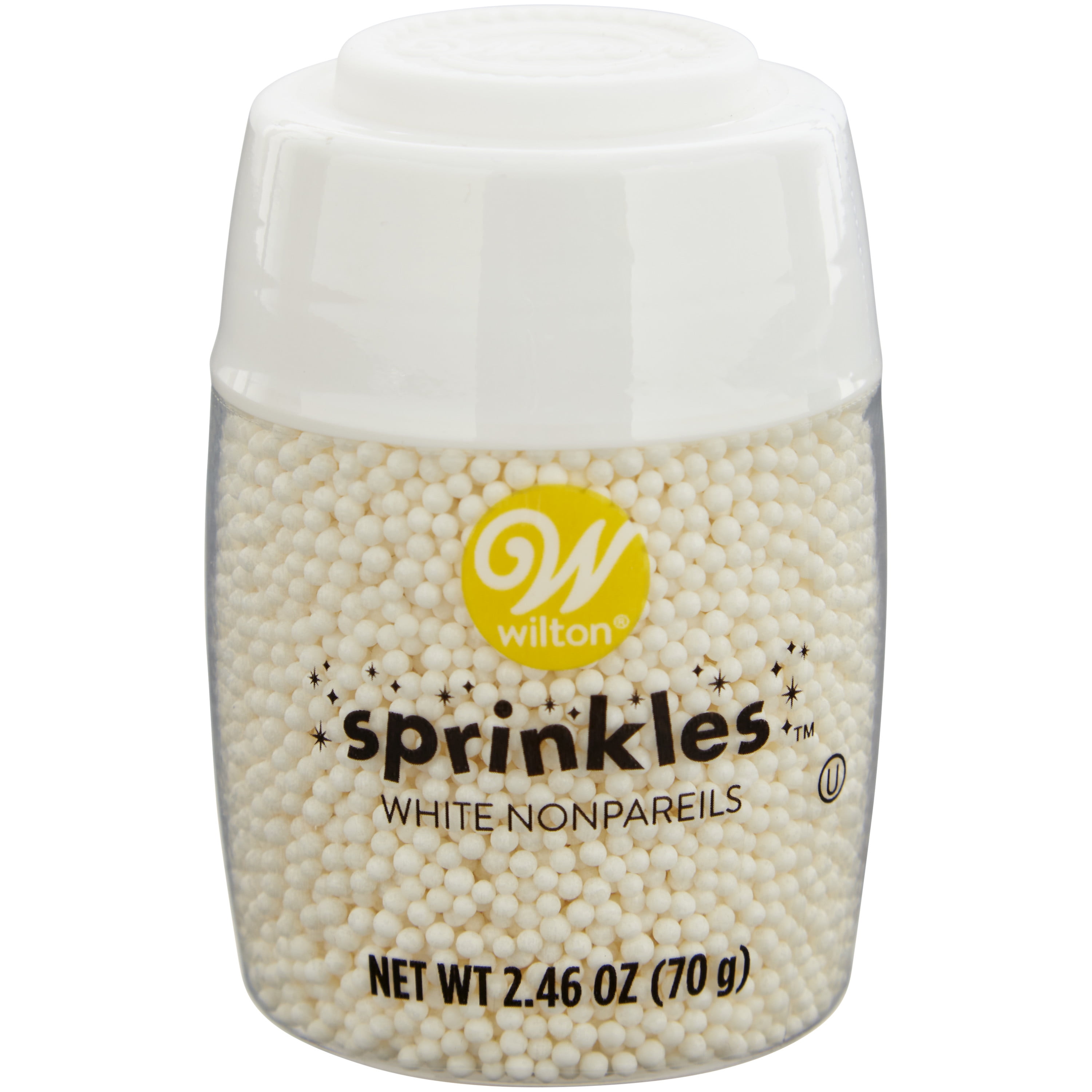 Wilton White Nonpareils Sprinkles, 2.46 oz.