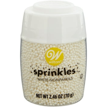Wilton White Nonpareils Sprinkles, 2.46 oz.