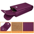 thumbnail image 3 of Funda doble para gafas Fintie, piel vegana, color morado, con gancho, 3 of 7