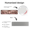 thumbnail image 3 of PRIVATE CORNER Tin Sign Vintage Metal Poster Living Room Bar Man Cave Home Wall Art Decor 4x16inch, 3 of 8