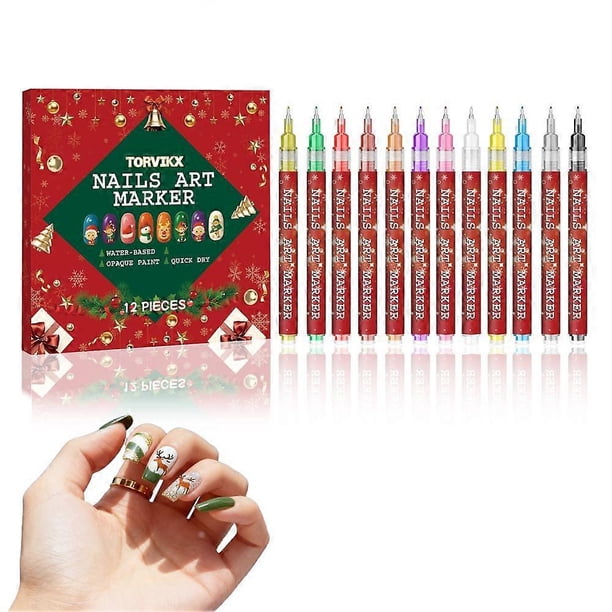 Festival Nail Art Pens Nail Art Graffiti Pens Drawing Painting Pens 12Pcs/1Set