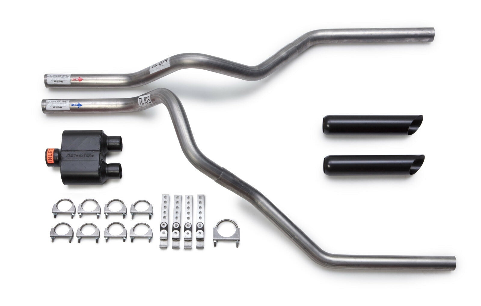 Flowmaster Super 10 MandrelBent Dual Truck Exhaust Kit with Black Tips