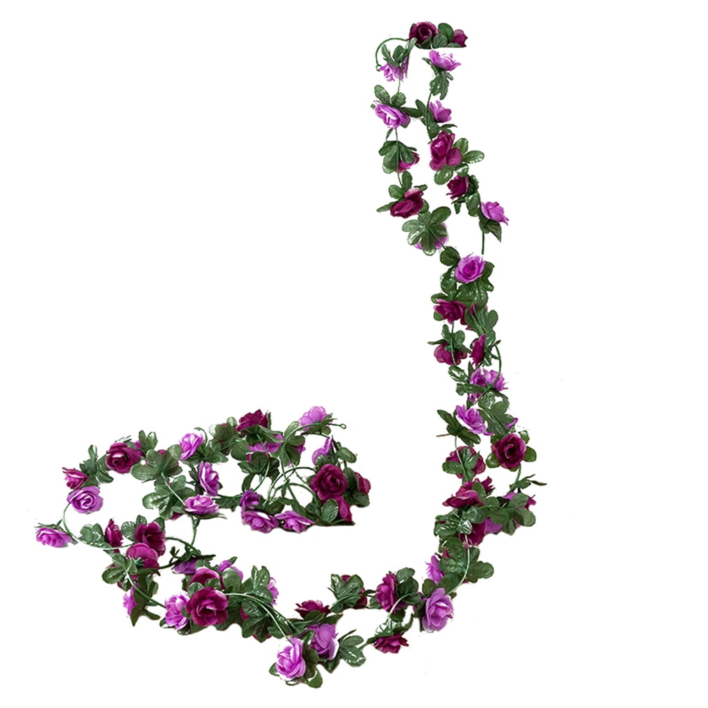 Artificial Flower Wedding Flower Garland Home Vine Hanging Wall Decoration No.06