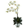 Nearly Natural Double Phalaenopsis Orchid w/Vase Arrangement