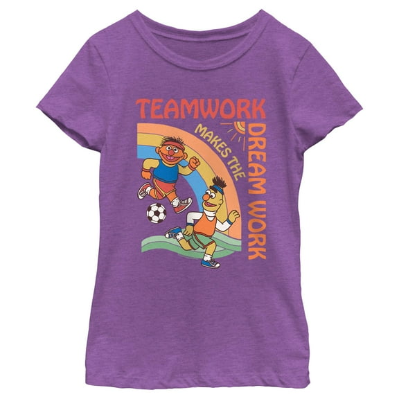 Girl's Sesame Street Teamwork Makes the Dream Work Graphic T-Shirt