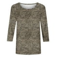 thumbnail image 4 of Peione Womens 3/4 Length Bell Sleeve Tops Loose Winter Tunic Shirts Dressy Casual Blouses, 4 of 5