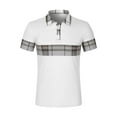 thumbnail image 5 of Men's Short Sleeve Button Down Shirt, Striped Casual Shirt, Versatile Polyester Top for Daily Wear, 5 of 5