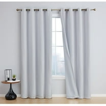 THD Passaic Geometric 100% Blackout Total Privacy Energy Efficiency Window Grommet Curtains - Pair