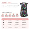 thumbnail image 3 of Fotbe Watercolor Floral Paisley Vestido de Dormir para Niñas de 3 a 10 Años, Mangas Cortas, Estilo Princesa, Pijama Camisón con Mangas Voladas-XX-Large, 3 of 6