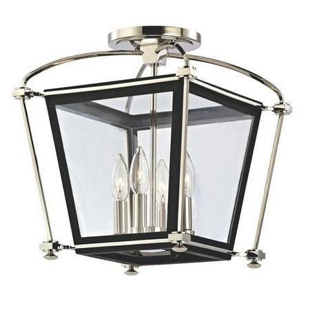 

One Light Semi-Flush Mount-Polished Nickel Finish Bailey Street Home 116-Bel-817017