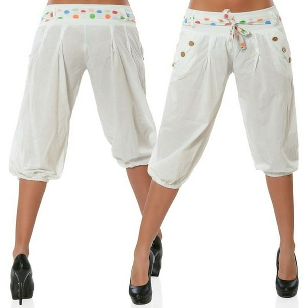 SySea - Loose Women Summer Casual Capri Pants - Walmart.com - Walmart.com