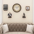 thumbnail image 2 of Small Floating Shelves, 5X5 Inches Wall Shelf Set of 4, Rustic Wood Small Wall Mounted Shelves for Bedroom, Living Room, Kitchen, Bathroom Decor (Black), 2 of 7