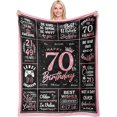 thumbnail image 1 of LHSHID 70th Birthday Gifts for Women Blanket Funny 70th Birthday Decoration for Women Birthday Gifts for 70th Women Best 70th Birthday Gift Ideas for Women Happy Birthday Gifts 50"x60", 1 of 6