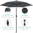 thumbnail image 6 of Best Choice Products 7.5ft Heavy-Duty Outdoor Market Patio Umbrella w/ Push Button Tilt, Easy Crank - Slate, 6 of 8