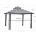 thumbnail image 6 of ACACIA 14' x 14' Aluminum Frame with OutDura Soft Top Gazebo in Purple Haze, 6 of 13