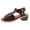 Coffee, variant on Women's Zipper Sandals Orthotic Peep Toe Heel Thick Sole