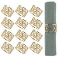 thumbnail image 1 of Anillos para servilletas, 12 anillos para servilletas dorados, porta anillos para servilletas para cenar, 1 of 5