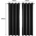 thumbnail image 2 of Set Of 2 Thermal Curtains 140*240cm Black Hy, 2 of 5