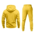 thumbnail image 4 of Men Full Zip Hoodie Tracksuit Set Soft Thick Fleece Sweatsuit Matching Jogger Outfit 2026 Fall Winter Relaxed Set Yellow L, 4 of 7