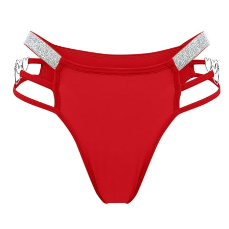 Thongs for Women Sexy Low Waist Cheeky Underwear Sexy Lace Glitter Strap G-String Thongs T-back Lingerie Panties