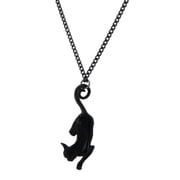 Alchemy of England Black Cat Sith Pendant Necklace Gothic Jewelry