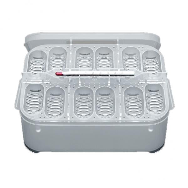 Caja de incubación de reptiles Zulema 2 bandejas de huevos con termómetro