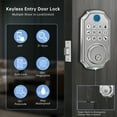 thumbnail image 4 of GPED Fingerprint Door Lock, Keyless Entry Door Lock with APP Control, Smart Locks for Front Door, Deadbolt Lock with 50 User, Auto Lock, IP 66 Waterproof, Easy Installation, Silver, 4 of 7