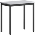 thumbnail image 2 of Lorell Utility Table  Gray Rectangle Laminated Top  Powder Coated Black Base x 30 Table Top Width x 1813 Table Top Depth  30 Height  Assembly Required  Melamine Top Material, 2 of 6