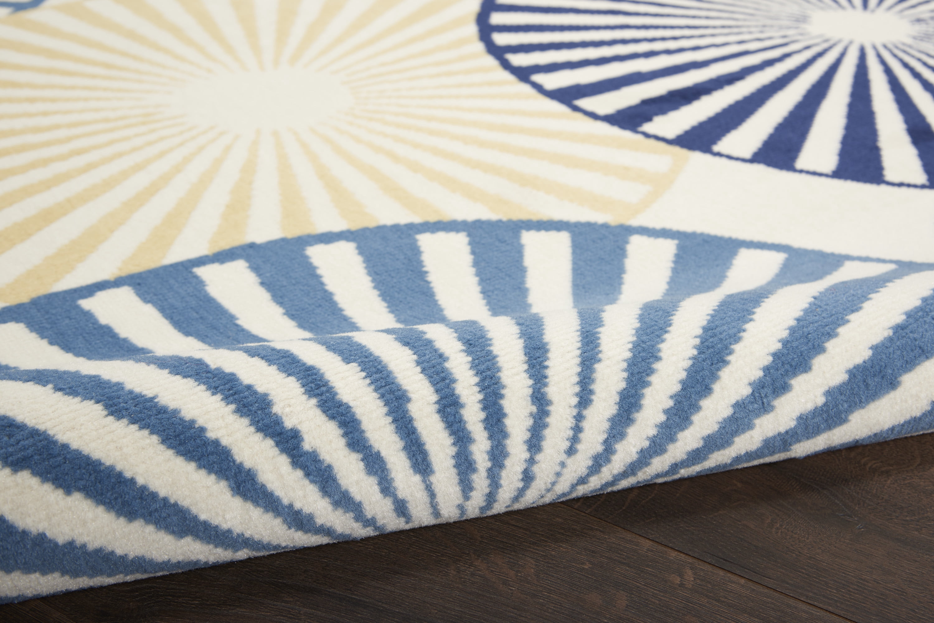 Nourison Grafix Geometric White 2'3" x 10' Area Rug, (2x10)