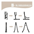 thumbnail image 5 of Base De Guitarra Bloosom  Plegable + Soporte De Pared Colgante Negro, 5 of 5