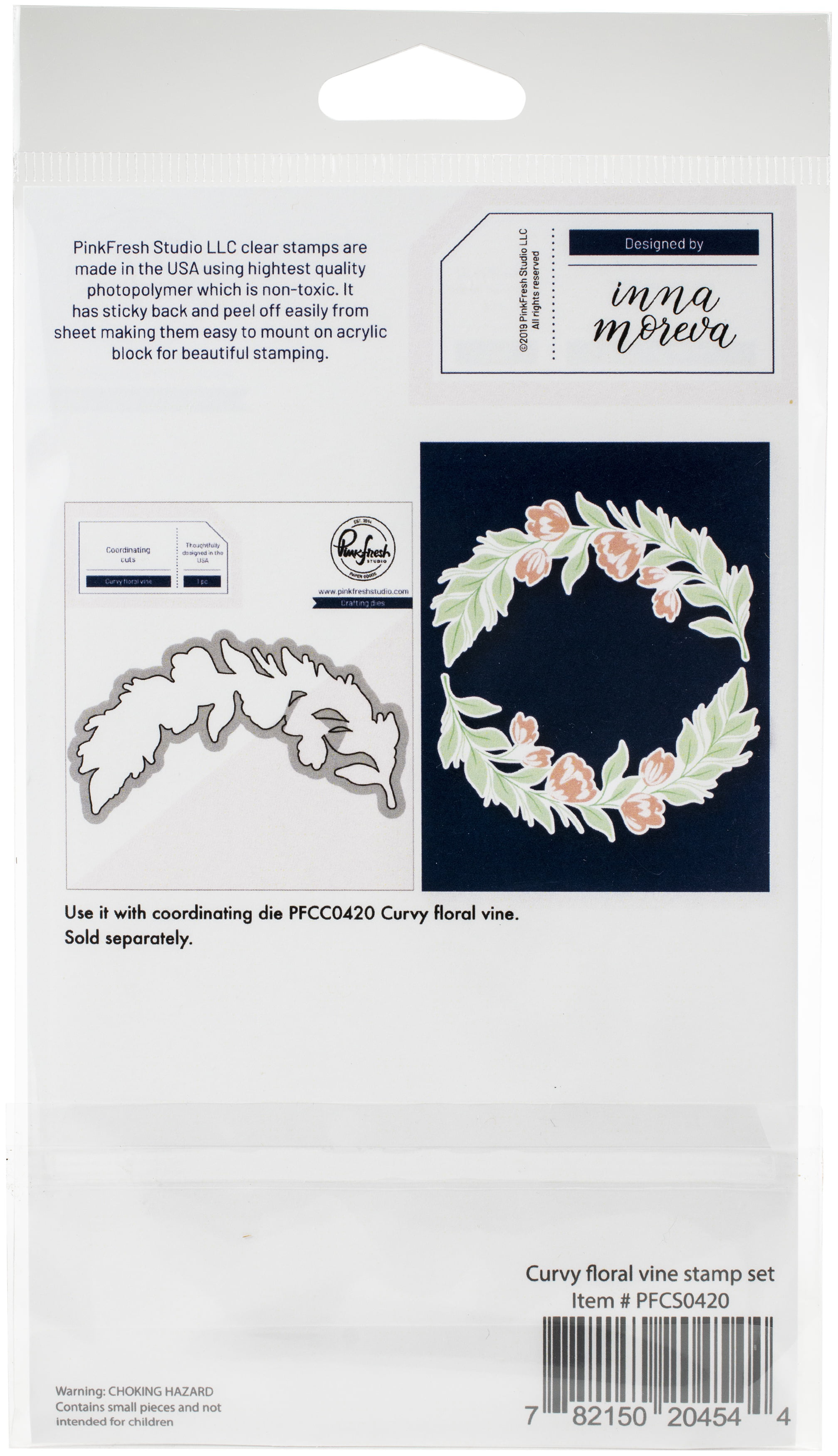 Pinkfresh Studio Clear Stamp Set 4x6 It's A New Day Floral
