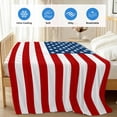 thumbnail image 4 of American Flag Cooling Blanket, Lightweight Breathable Summer Throw Blanket with Double Sided Cold Effect, Blue Red USA Flag Picnic Beach Blankets Bed Sheet for Hot Sleepers 40"x60", 4 of 8