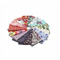 thumbnail image 2 of RayLineDo 15 Pcs Different Pattern Multi Color 100% Cotton Poplin Fabric Fat Quarter Bundle 18" x 22" Patchwork Quilting Fabric Red Green and Purple Series, 2 of 4