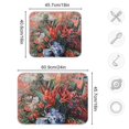 thumbnail image 4 of Yayeee Dish Drying Mat for Kitchen Counter 16"x18" Microfiber Absorbent Pad, Red Vibrant Flowers, 4 of 7