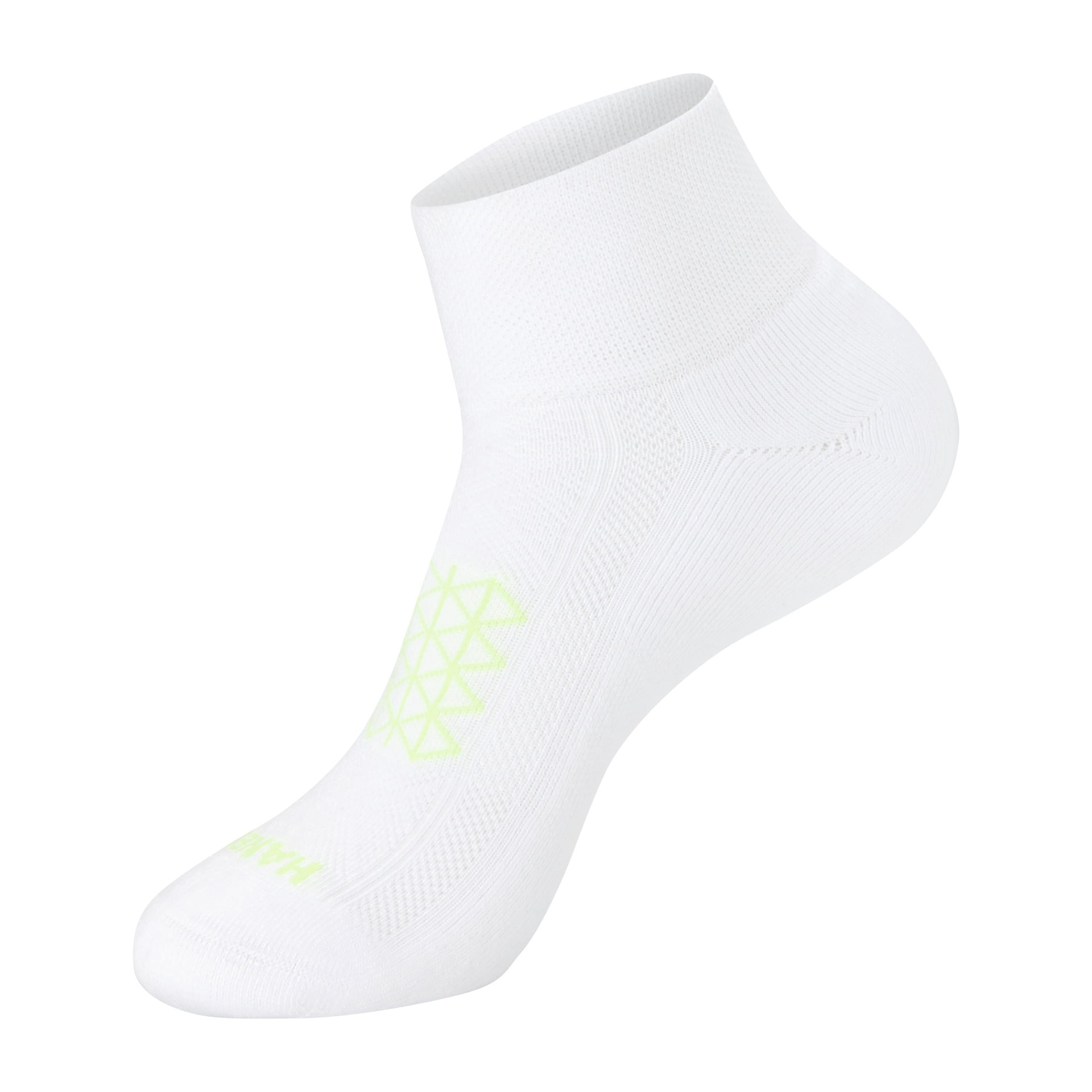 Hanes Mens Ankle Socks, Cushioned, Absolute Comfort, 3-Pack, Size 6-12, White