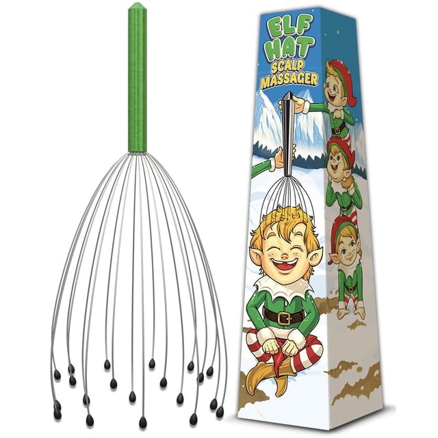 Masajeador de Piel Cabelludo Elf Hat Masajeador de Cabeza de 20 Puntas para Hombre, Mujer y Adolesce