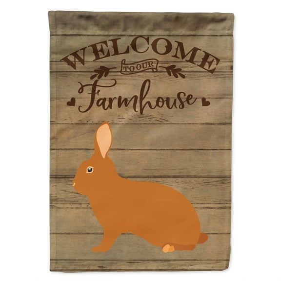 Carolines Treasures CK6913GF Rex Rabbit Welcome Garden Size outdoor-flags, Multicolor