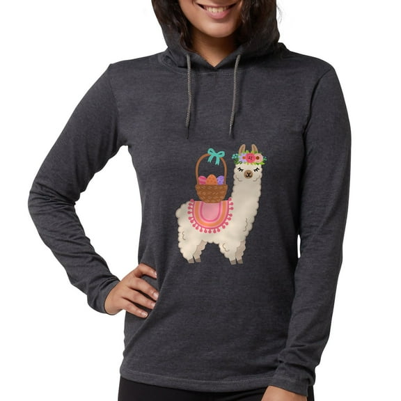 CafePress - EASTER ALPACHA Long Sleeve T Shirt - Womens Hooded Shirt