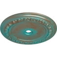 thumbnail image 3 of 41"OD x 4"ID x 2 3/8"P Caputo Ceiling Medallion (Fits Canopies up to 5 1/2"), Hand-Painted Copper Green Patina, 3 of 6