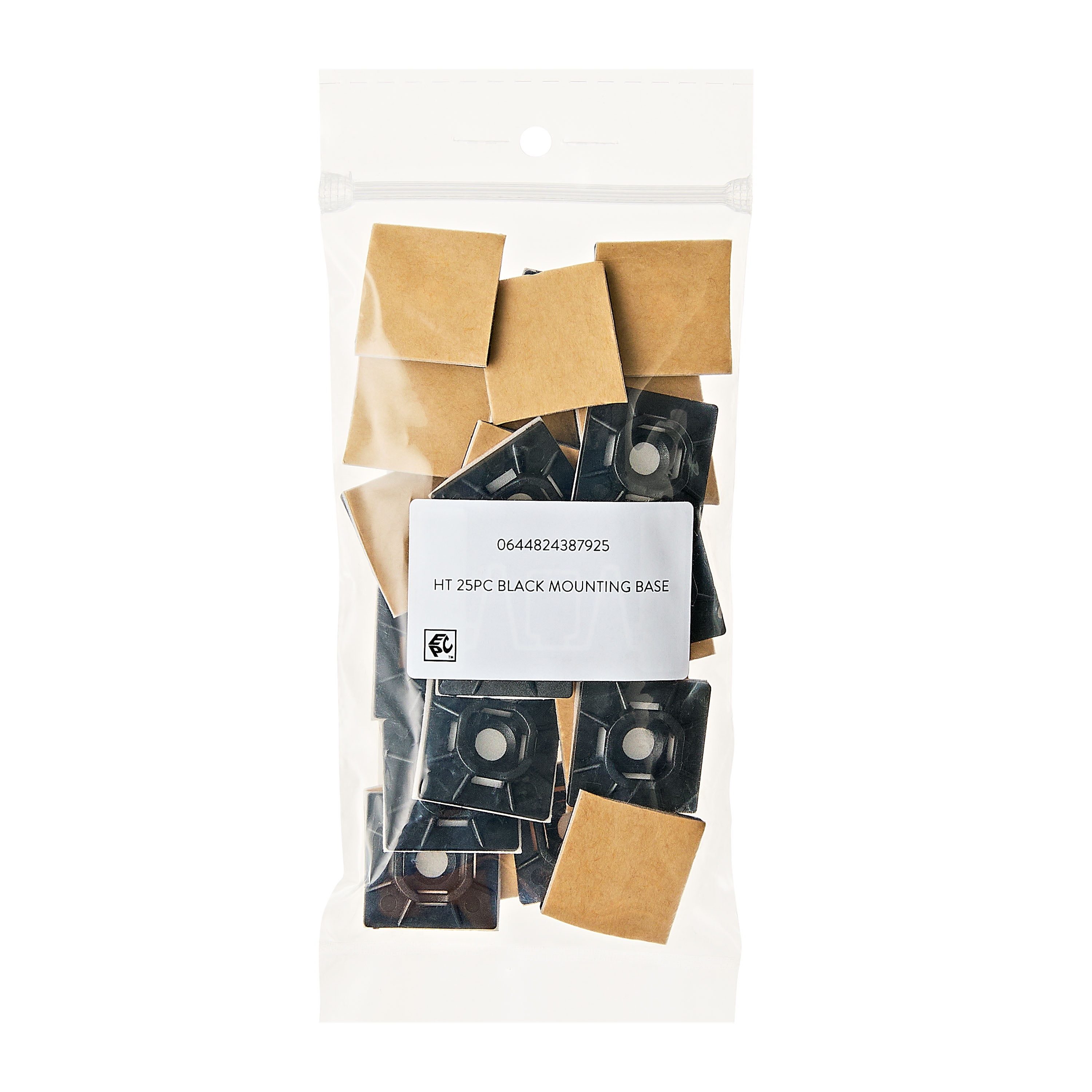 (3 pack) Hyper Tough Cable Tie Mounting Bases, 1 in x 1 in, 25 Count
