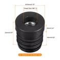 thumbnail image 2 of Unique Bargains 16Pcs Ronde Tube Noir Inserts avec Filetage M6, pour 19mm / 0,75 'od Tube Rond, 2 of 6
