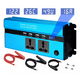 thumbnail image 1 of Inversor De Corriente Dual 1000w Con 4 Usb 12 Vcc A 110 Vca Azul, 1 of 4