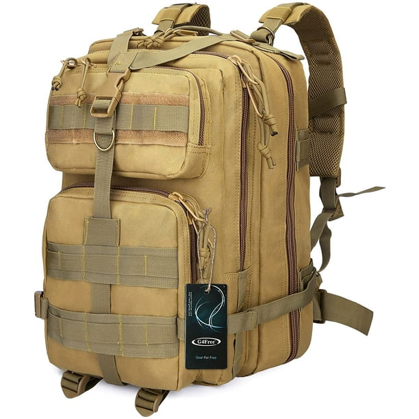 EAYY Tactical Shoulder Backpack Military Survival Pack Army Molle Bug Out  Bag Surplus Backpack 35L 