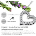 thumbnail image 4 of Heart Pendant Necklace for Her Moissanite Jewelry for Women I Love You Sterling Silver Gifts for Wife Girlfriend Mom Daughter Wedding Anniversary Birthday Christmas Mothers Valentines Day Classic, 4 of 9