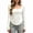 White, variant on Women's Long Sleeve Basic Tee Square Neckline Curved Hem Slim Fit Stretchy Casual Shirts for Daily Wear White S