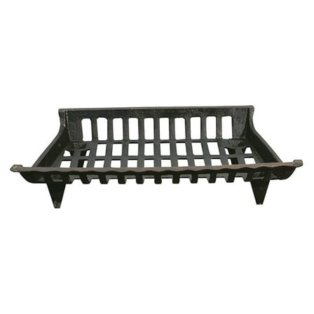 15424 Cast Iron Fire Grate, Black, 24-Inch