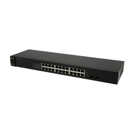 UPC: 0760559119003 | ZyXEL 24-Port Gigabit Ethernet Unmanaged Switch – Fanless Design with 2 SFP Ports [GS1100-24]